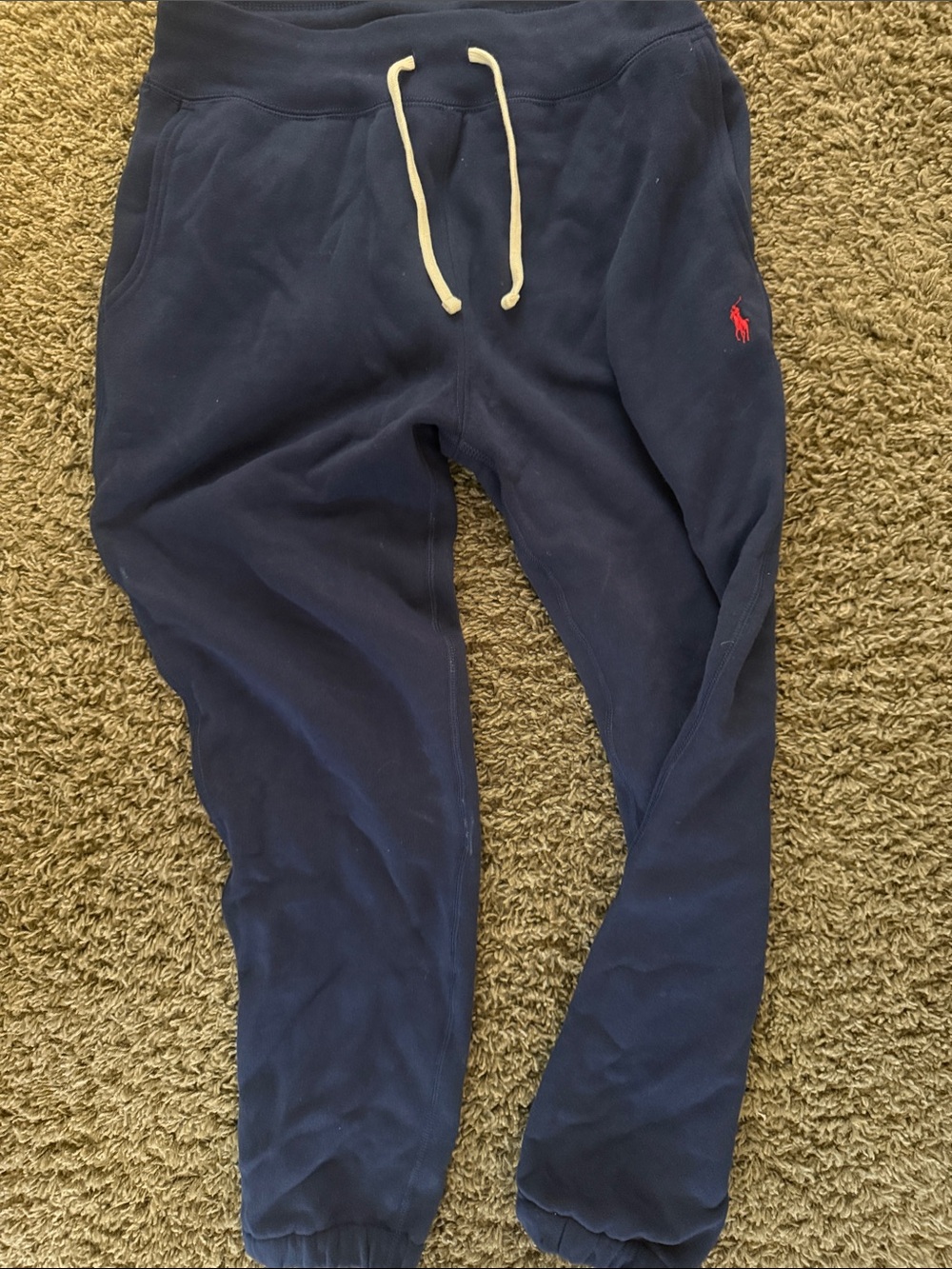 Polo by Ralph Lauren Navy Sweat Joggers with Red Pony Logo